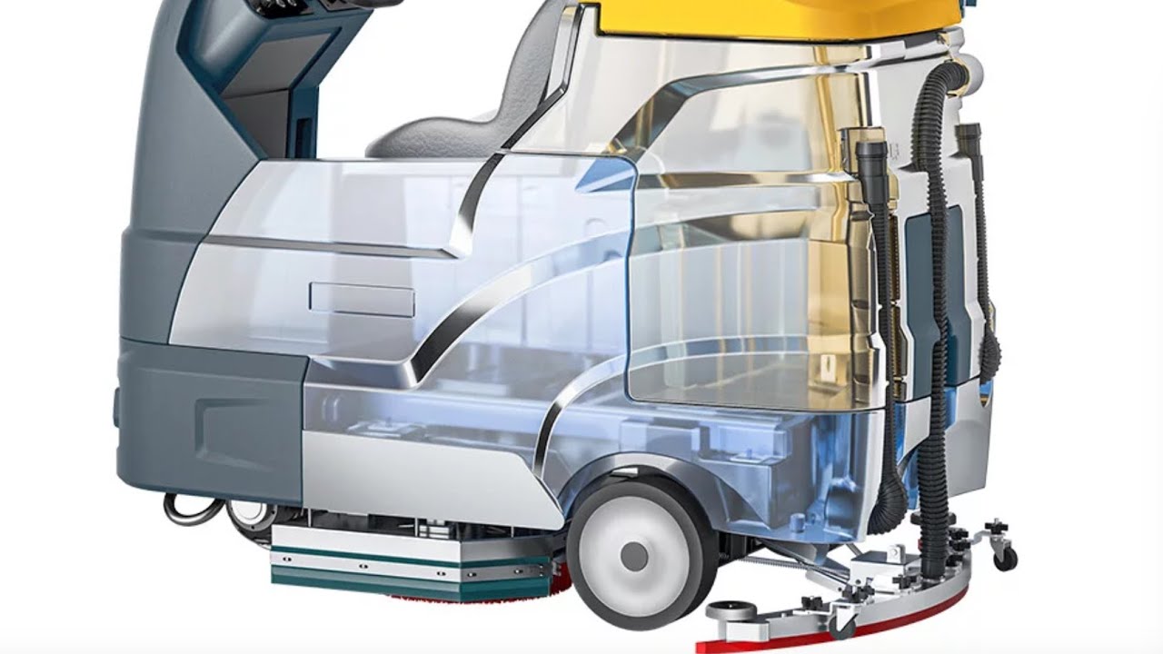 35" 69 Gal Auto Ride-On Industrial Floor Scrubber, BTCR35